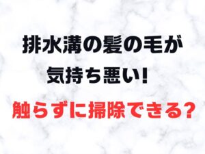 排水溝の髪の毛が気持ち悪い！触らずに掃除できる？