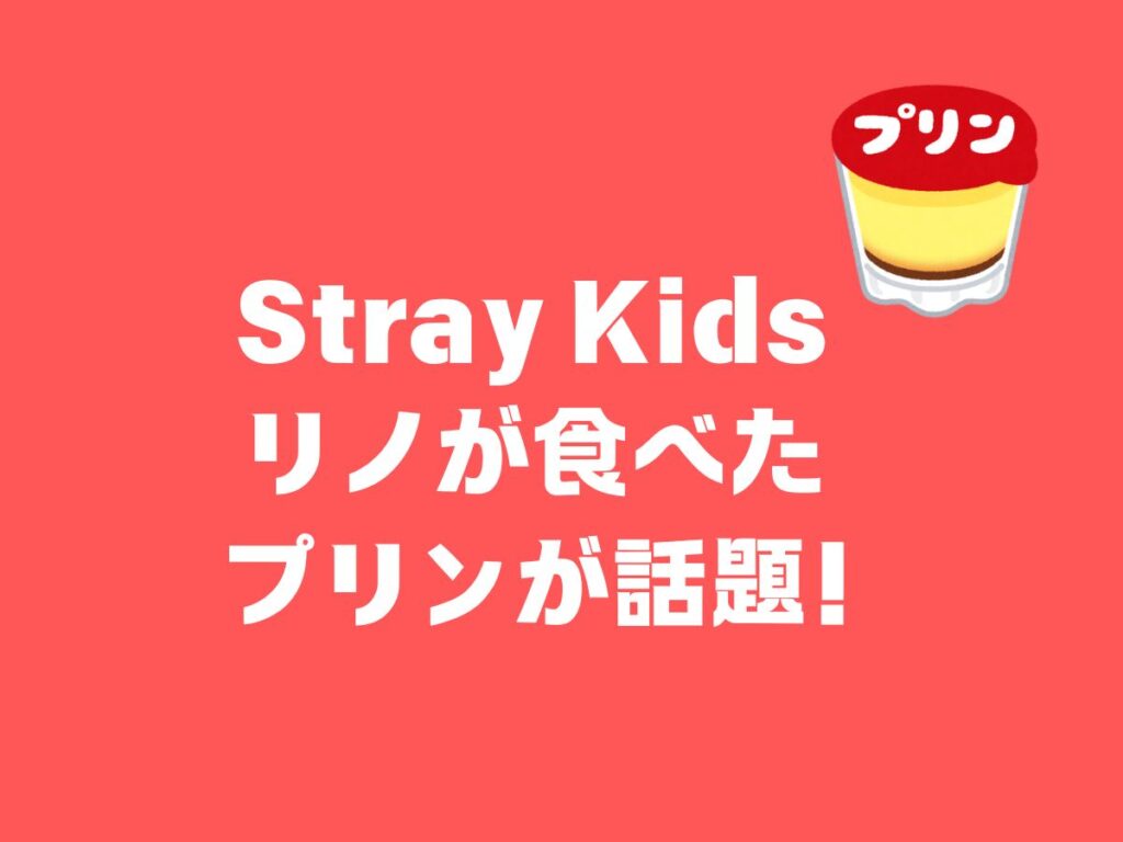 Stray Kids　リノが食べたプリンが話題！